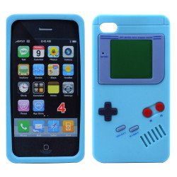 iPhone 4 4S 3D Gameboy Case (Turquoise)